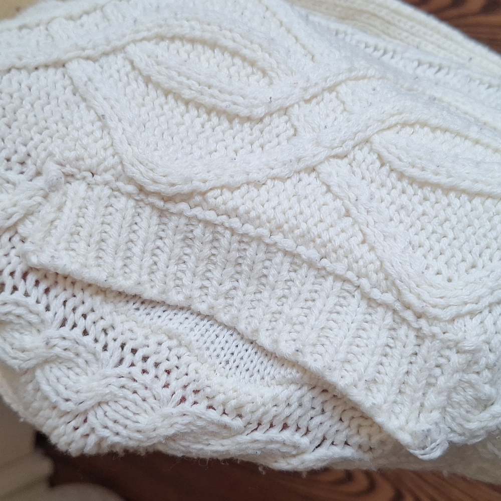 Streetwear Society Off-white/Cream Cable knit style cardigan - Picture 8 of 8